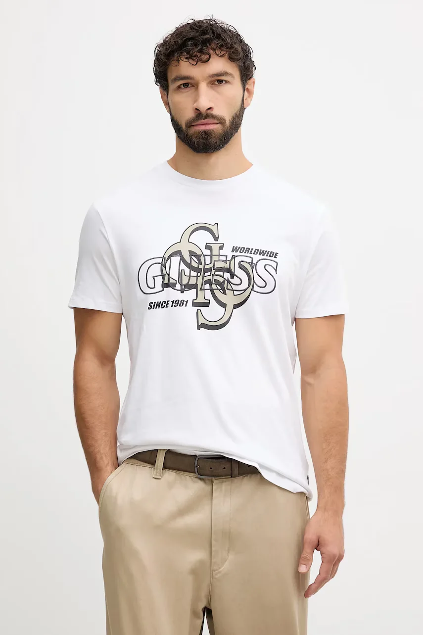 GUESS Памучна тениска