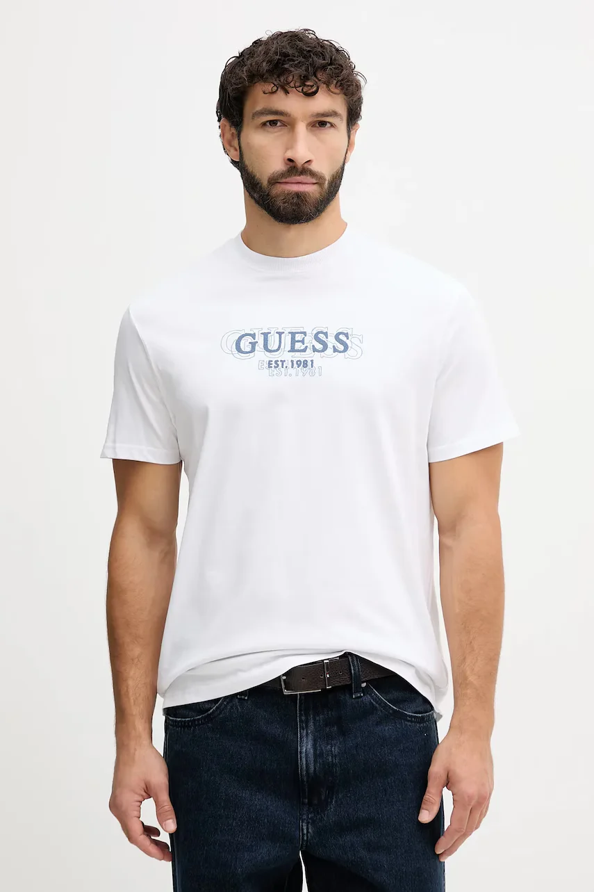 GUESS Памучна тениска