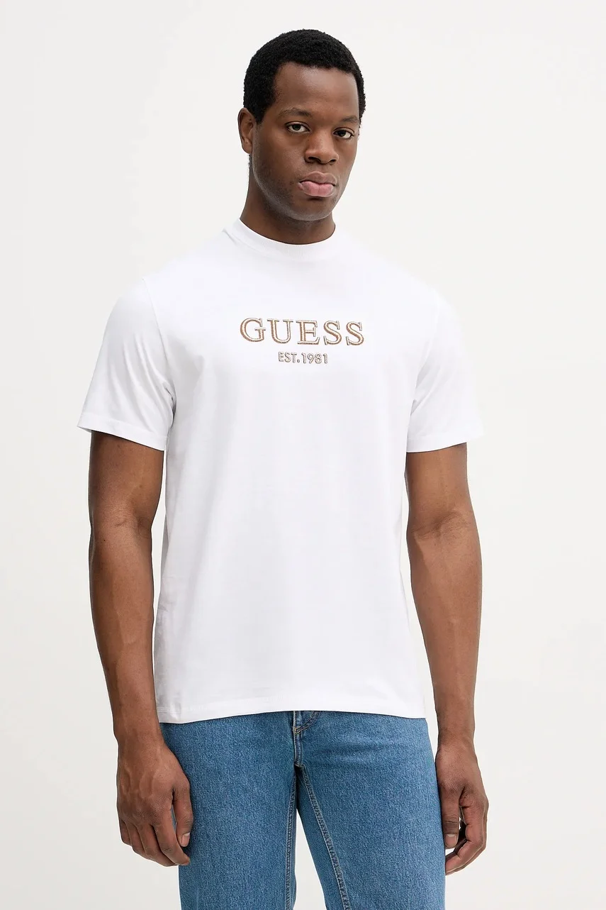 GUESS Памучна тениска