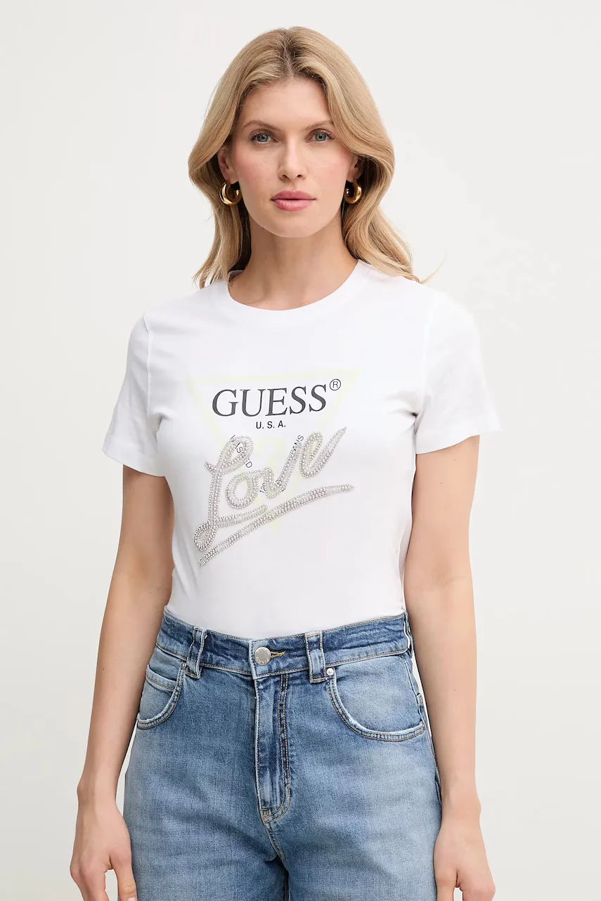 GUESS Памучна тениска