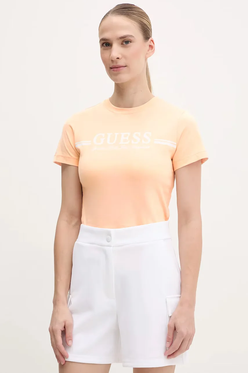 GUESS Памучна тениска