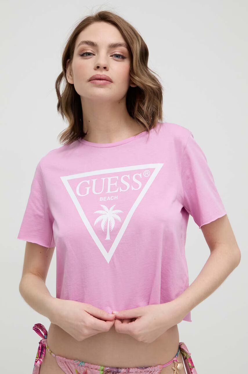 GUESS Памучна тениска