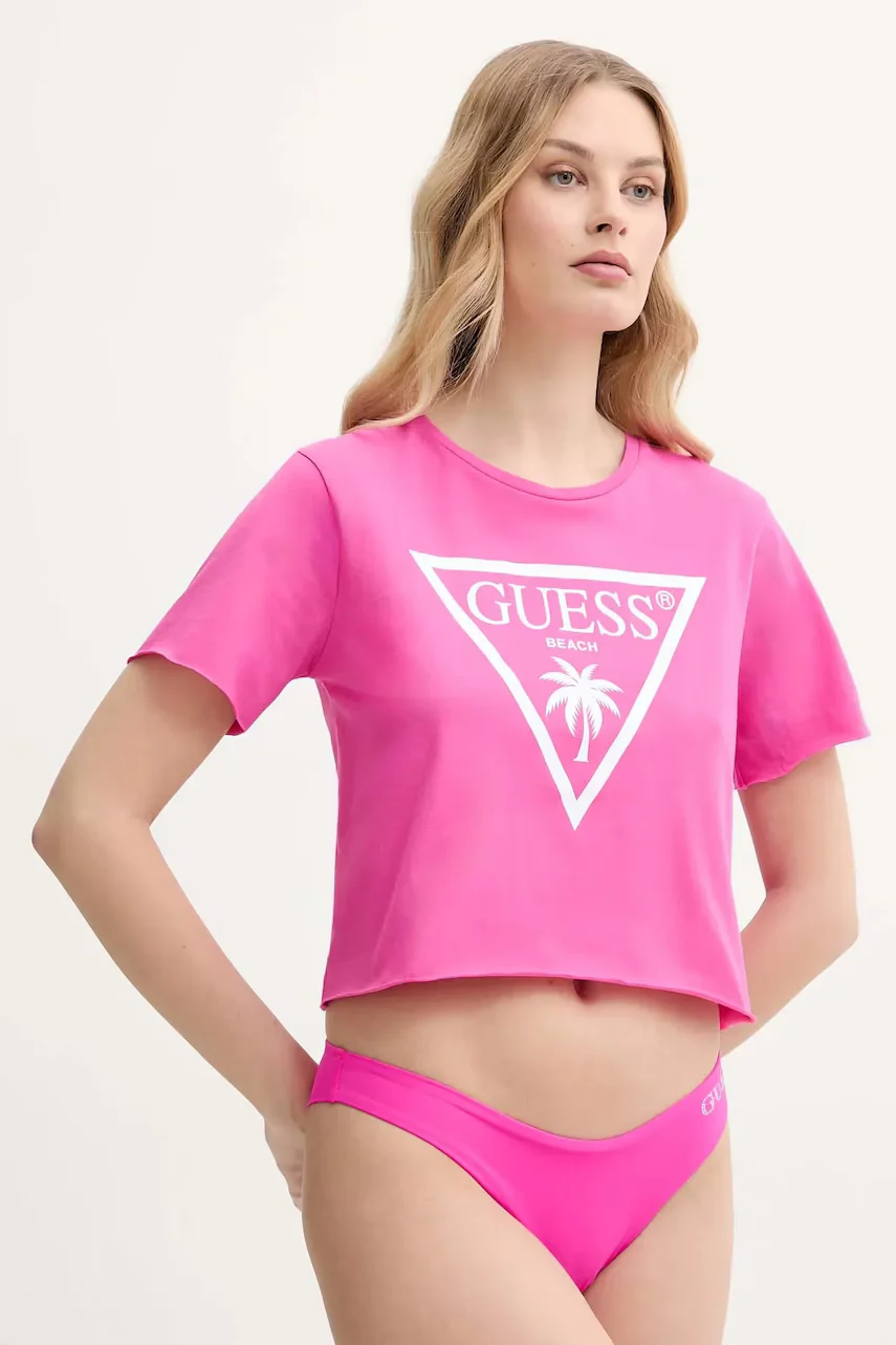 GUESS Памучна тениска