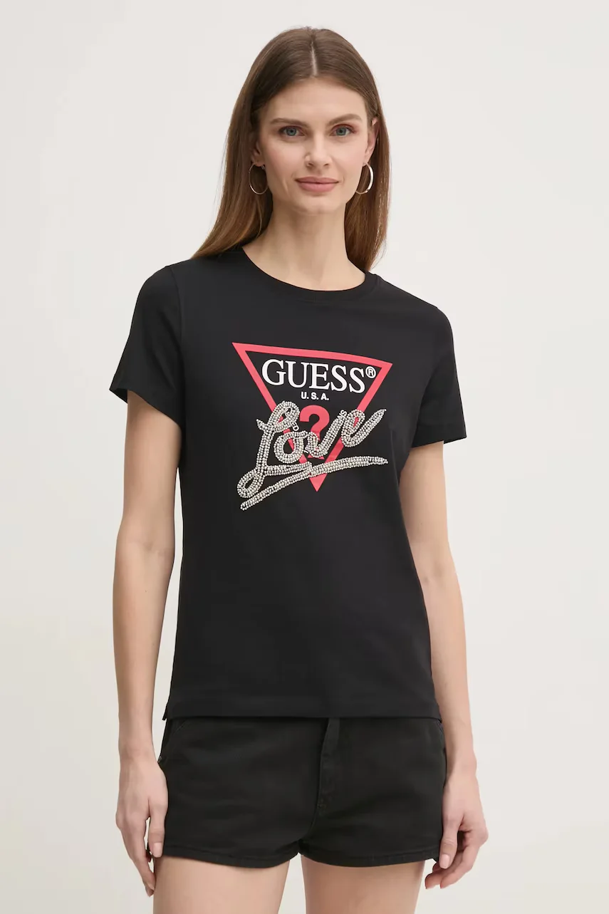 GUESS Памучна тениска