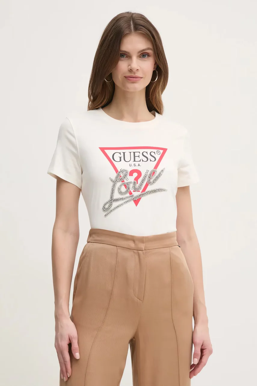 GUESS Памучна тениска