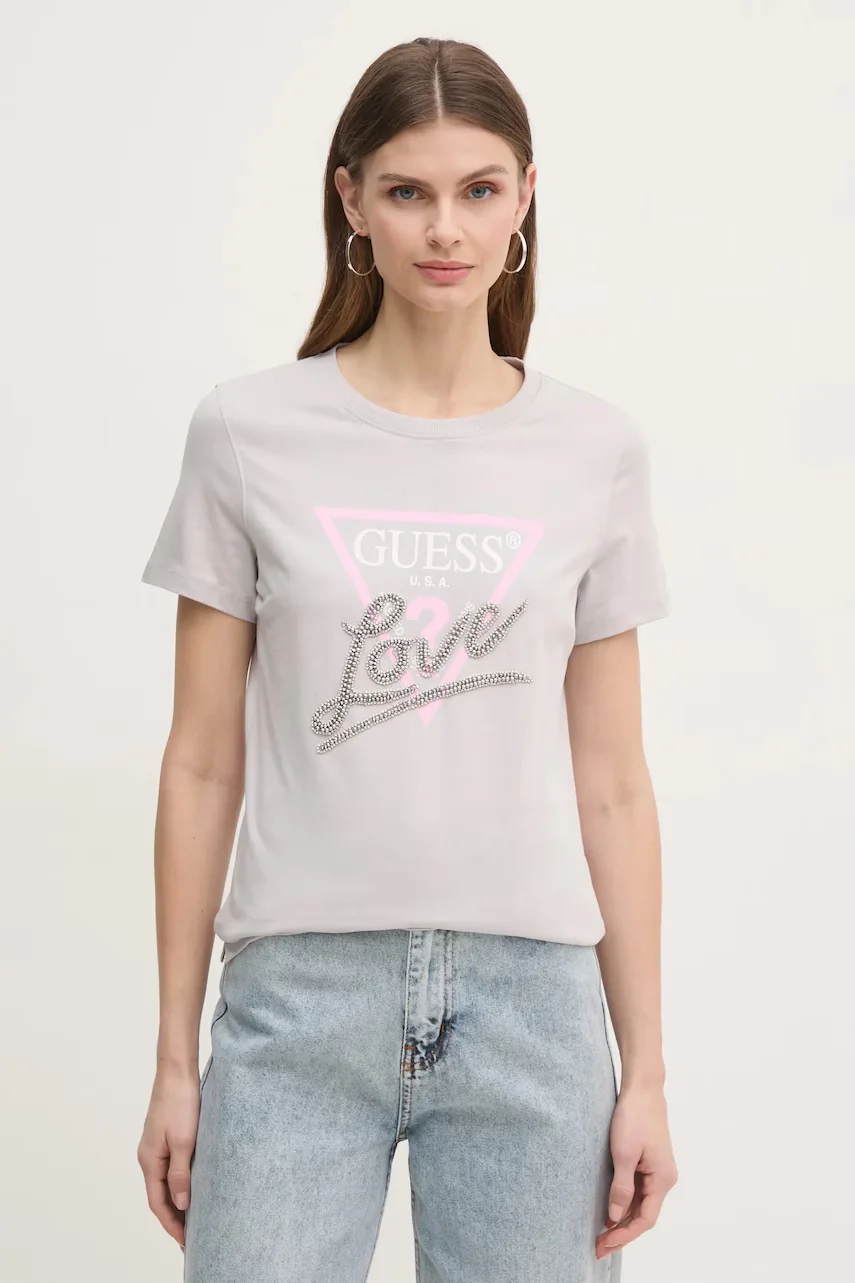 GUESS Памучна тениска