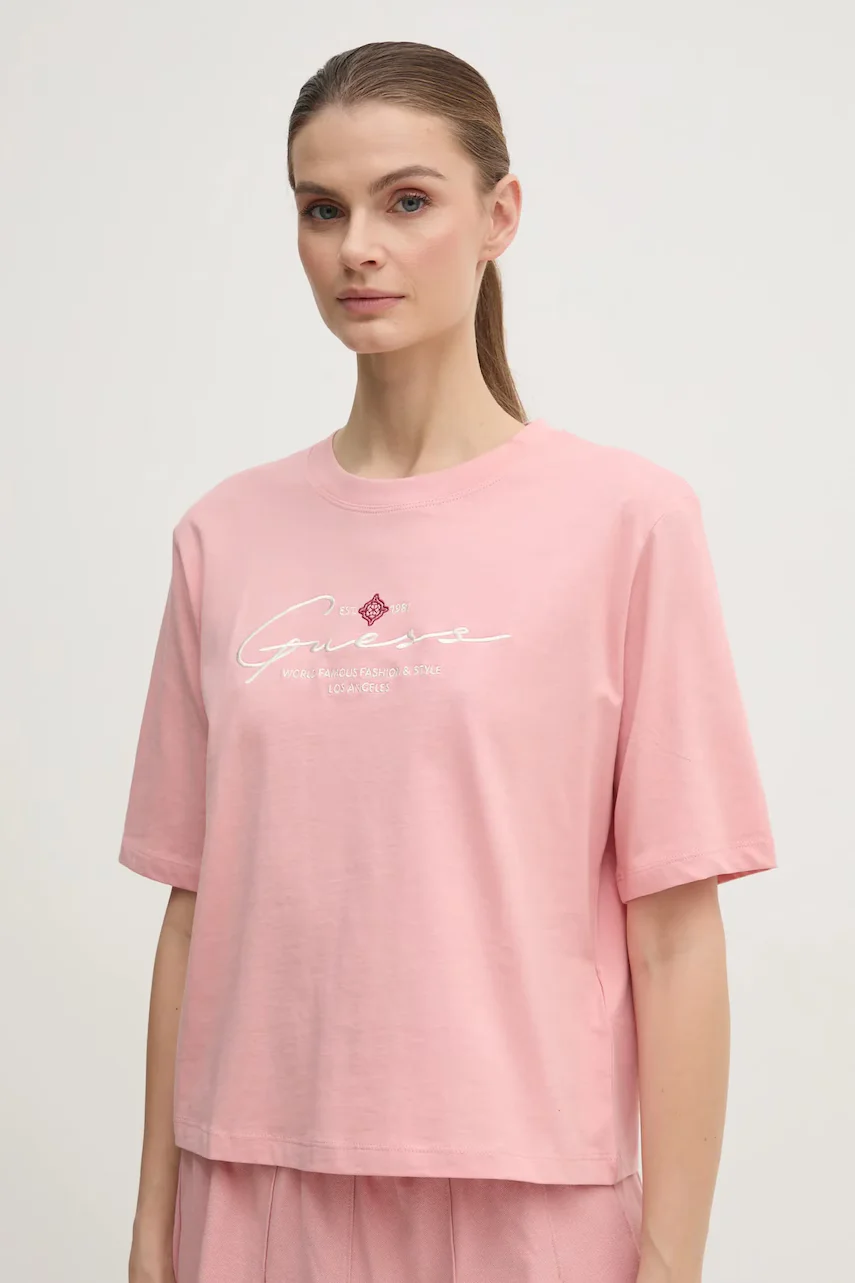 GUESS Памучна тениска