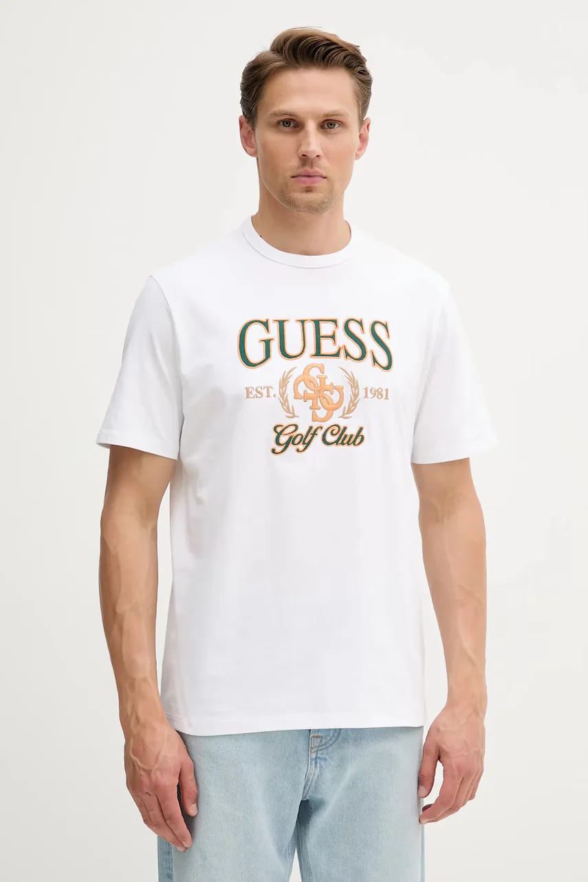 GUESS Памучна тениска 4G