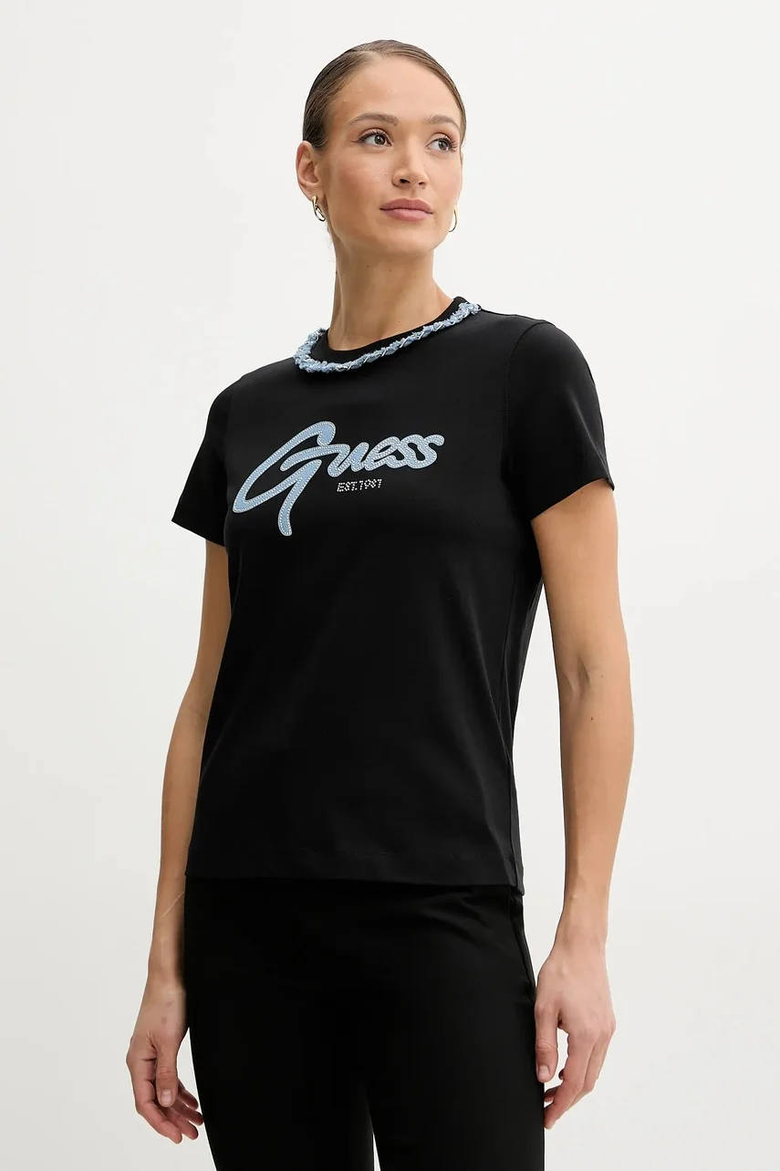 GUESS Памучна тениска