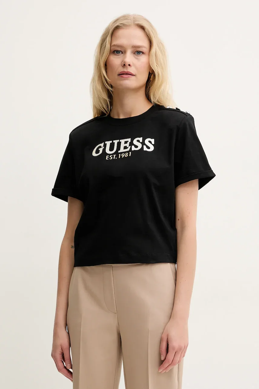 GUESS Памучна тениска