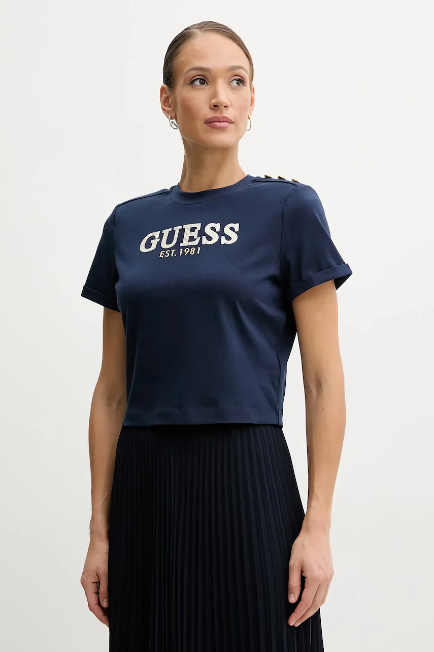 GUESS Памучна тениска