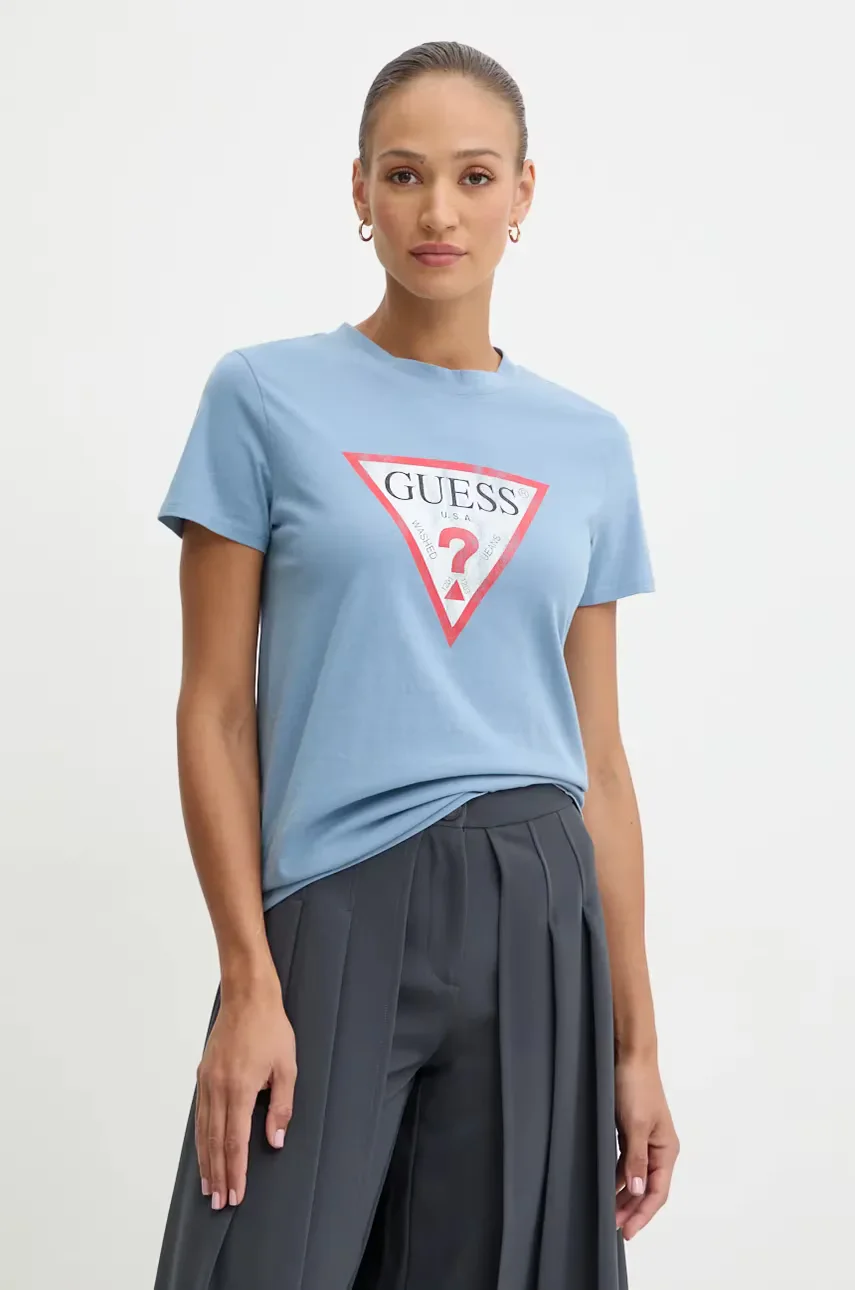 GUESS Памучна тениска