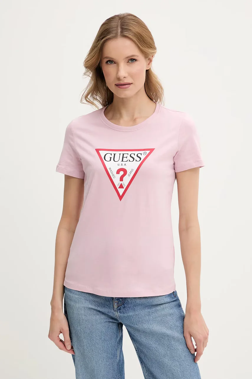 GUESS Памучна тениска
