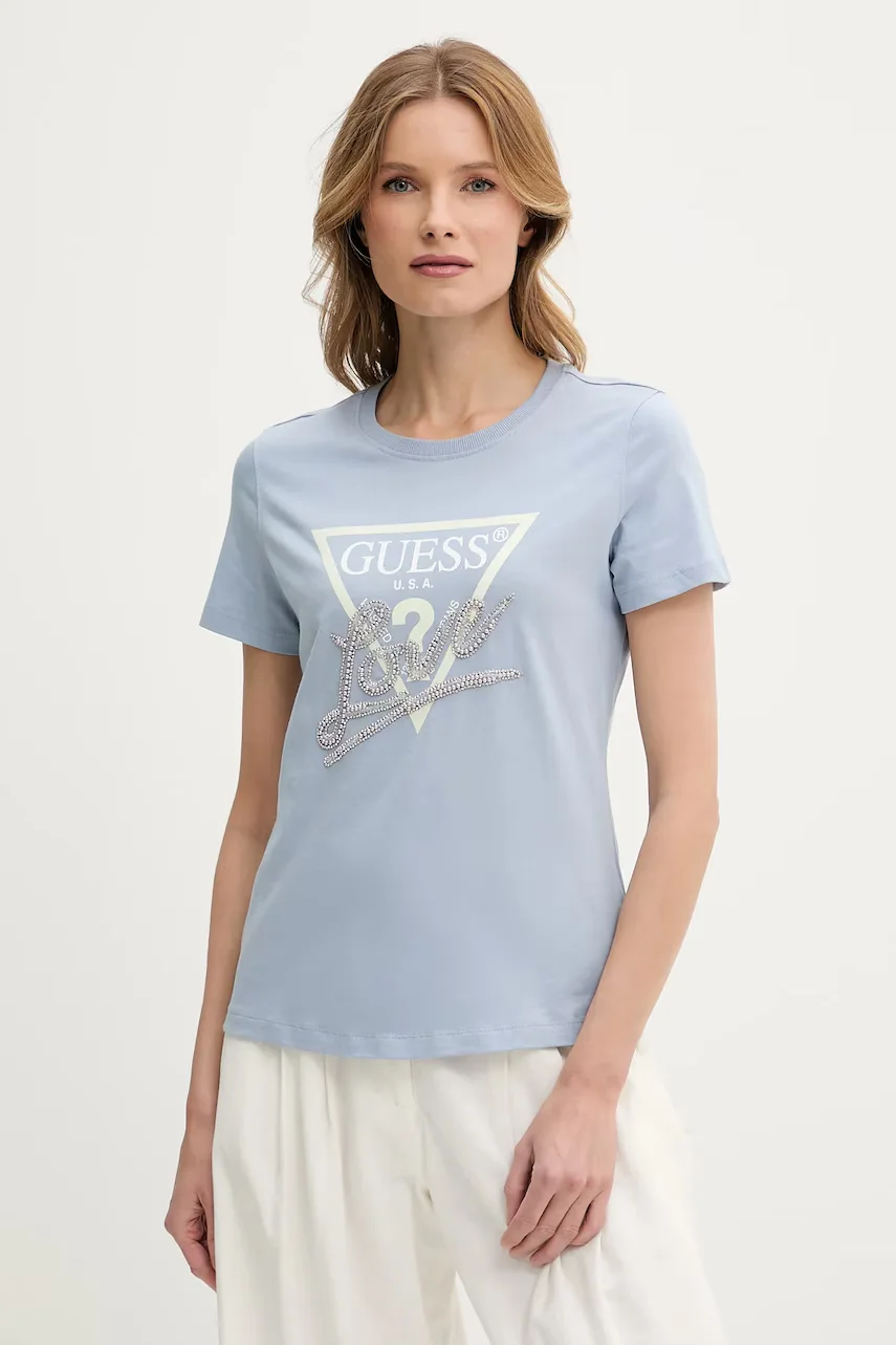GUESS Памучна тениска