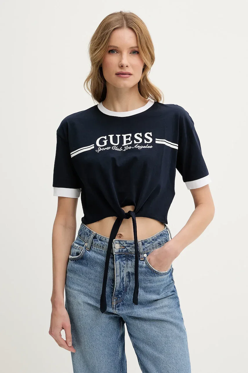 GUESS Памучна тениска