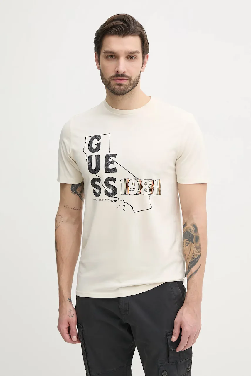 GUESS Памучна тениска