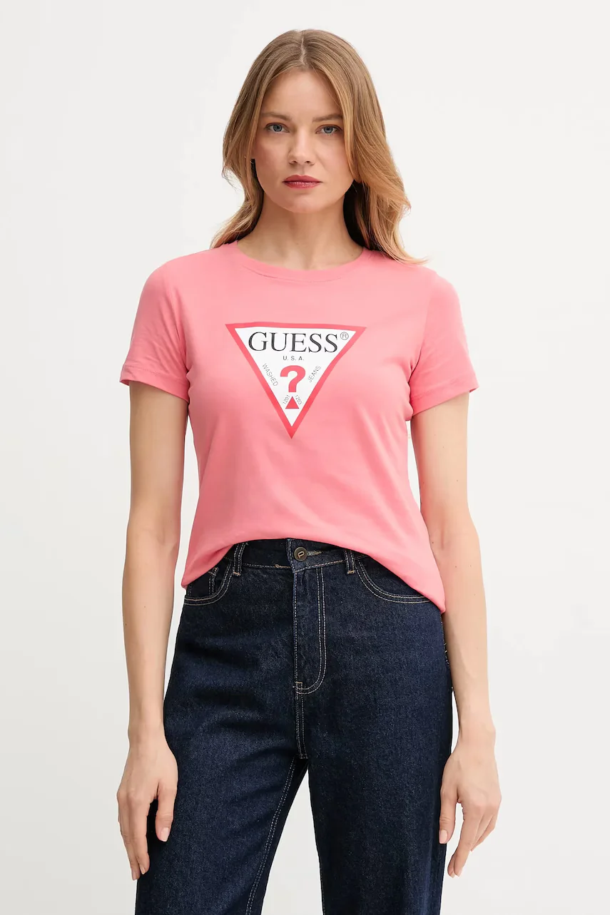 GUESS Памучна тениска