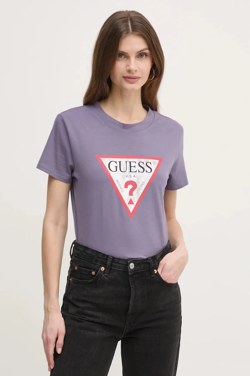 GUESS Памучна тениска