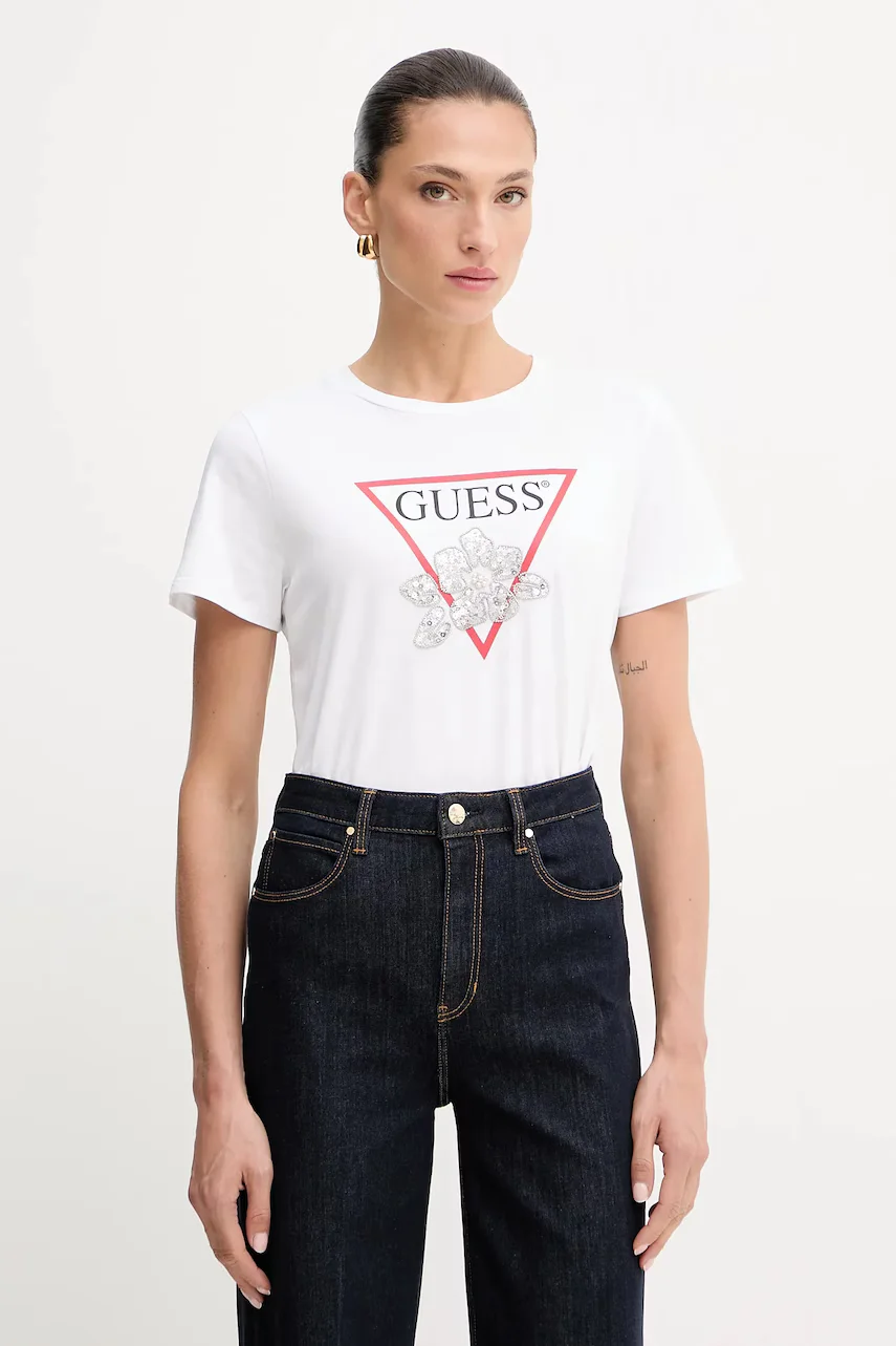 GUESS Памучна тениска