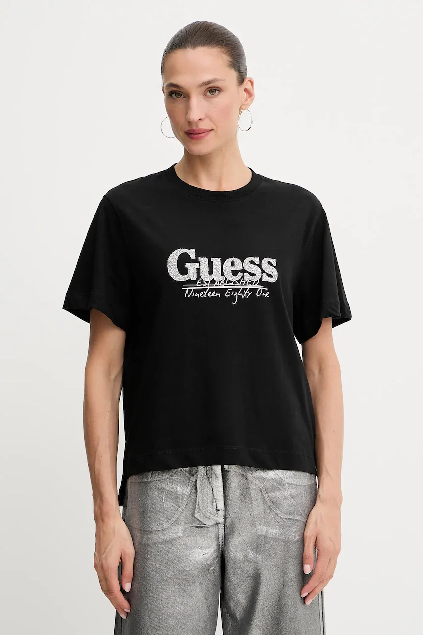 GUESS Памучна тениска