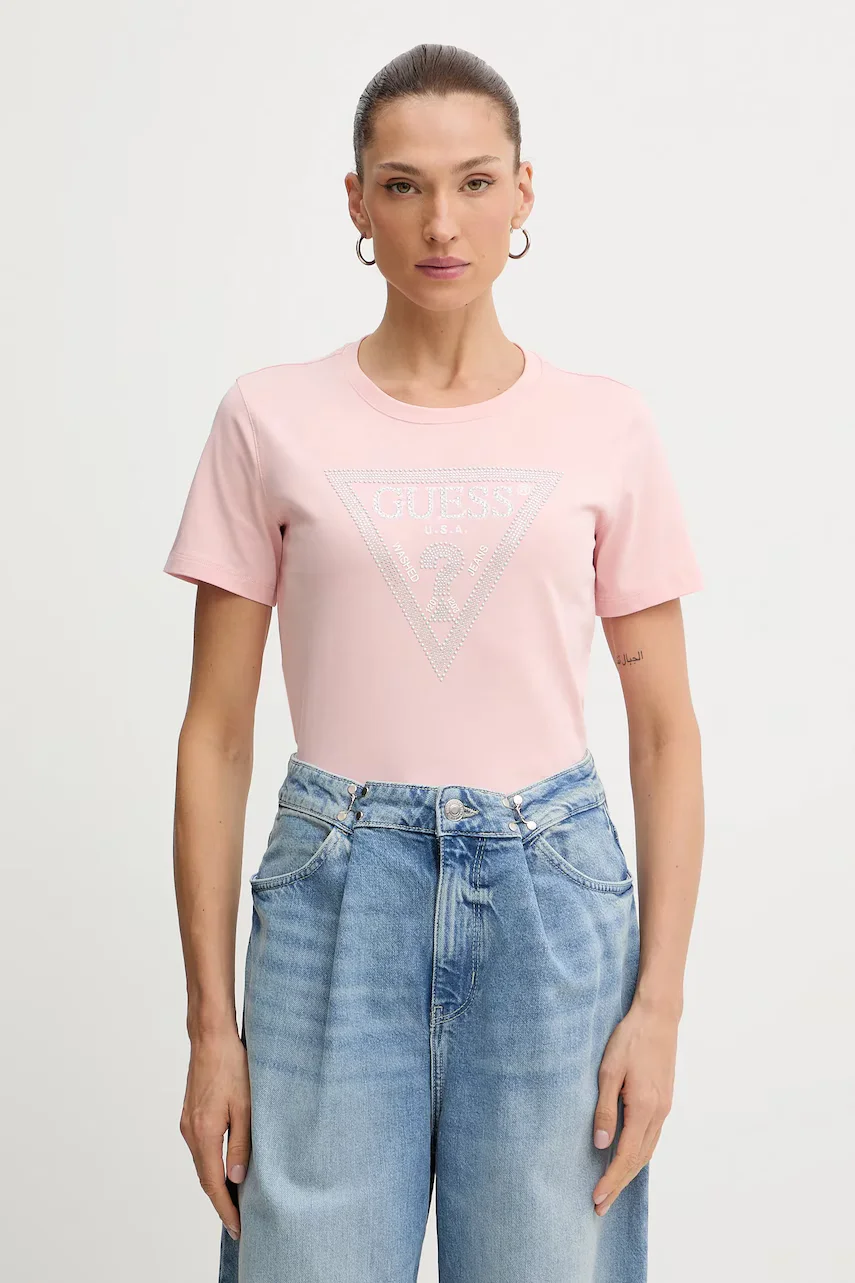 GUESS Памучна тениска