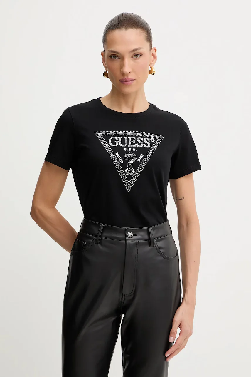 GUESS Памучна тениска