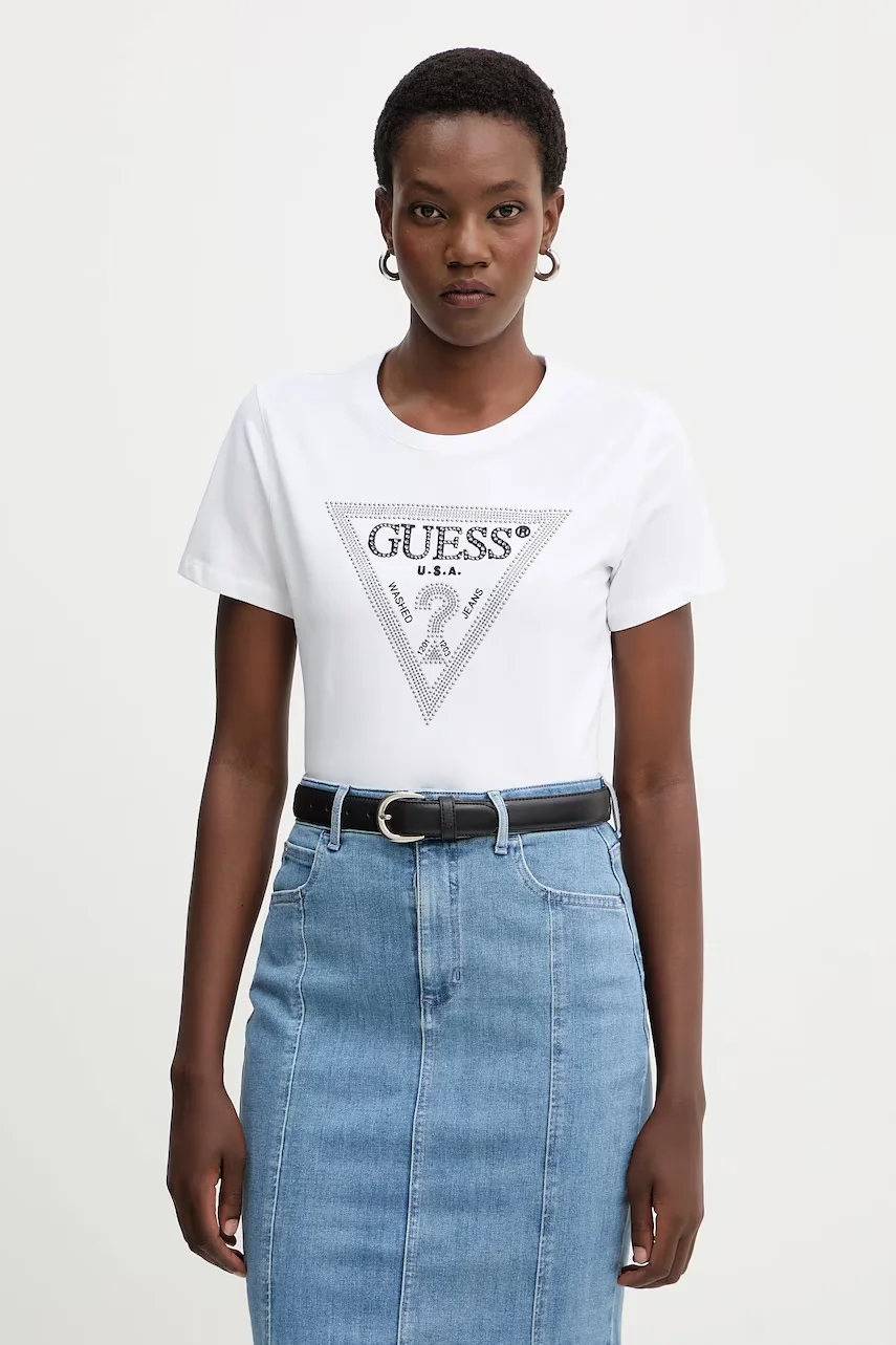 GUESS Памучна тениска