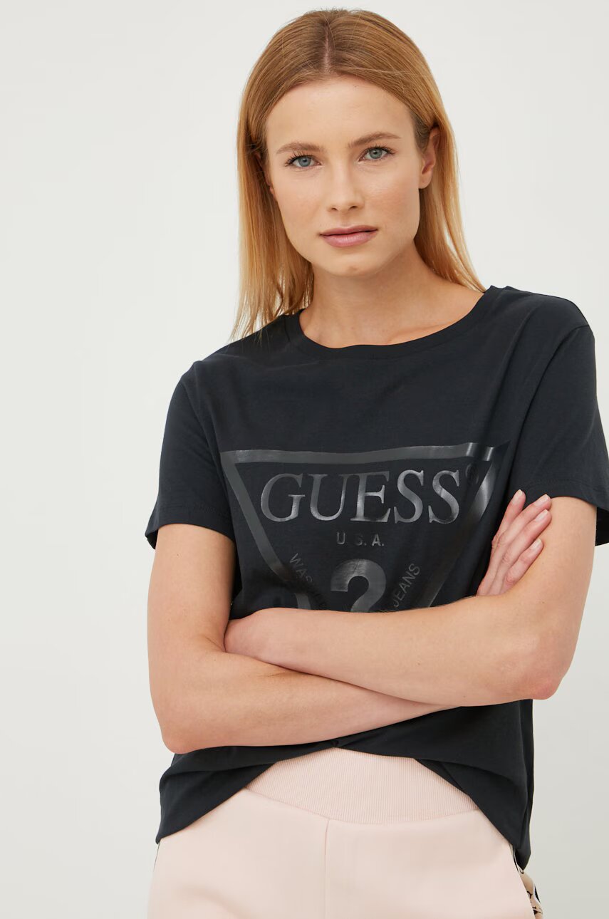 GUESS Памучна тениска ADELE
