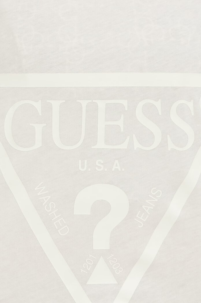 GUESS Памучна тениска ADELE в бежово V2YI06 K8HM0