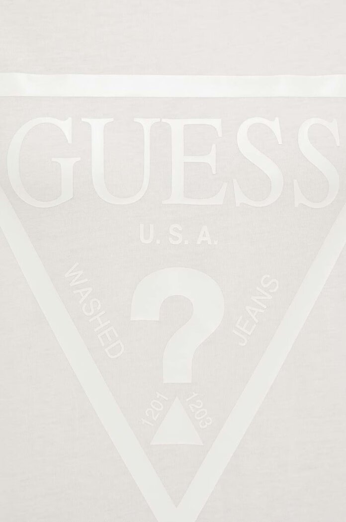 GUESS Памучна тениска ADELE в бежово V2YI07 K8HM0