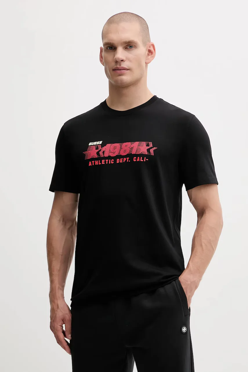 GUESS Памучна тениска ADELMO
