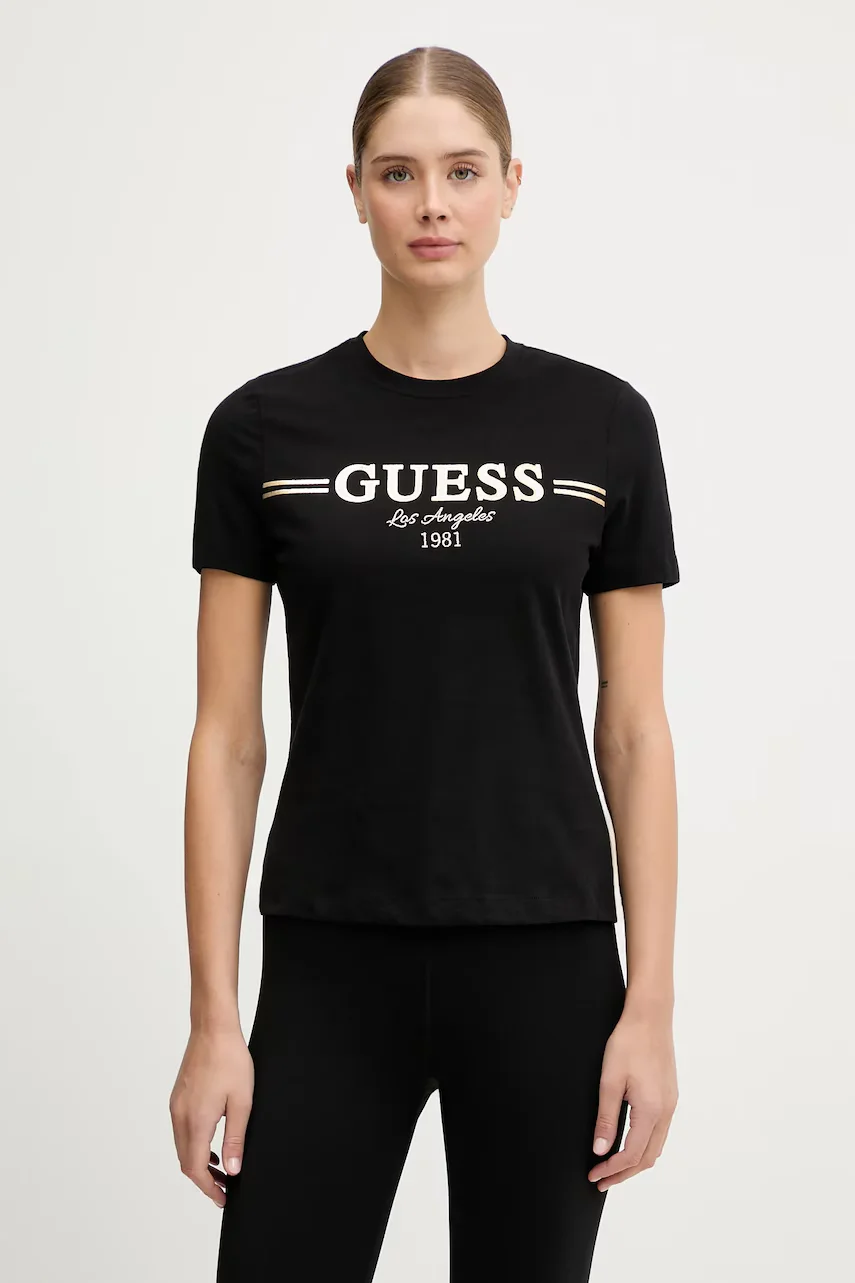 GUESS Памучна тениска BIBIA