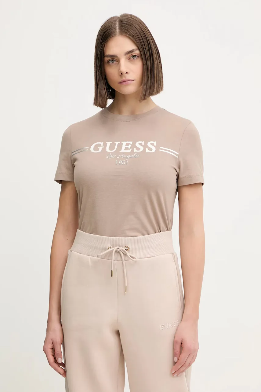 GUESS Памучна тениска BIBIA
