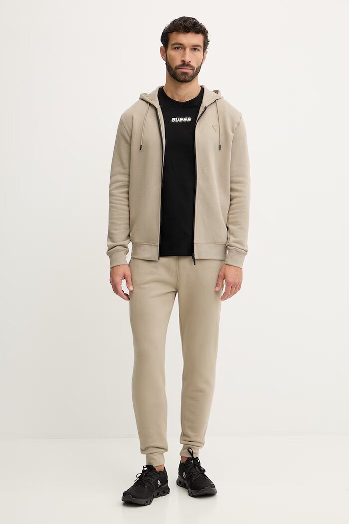 GUESS Памучна тениска COCHISE в черно с апликация Z6RI00 I3Z14