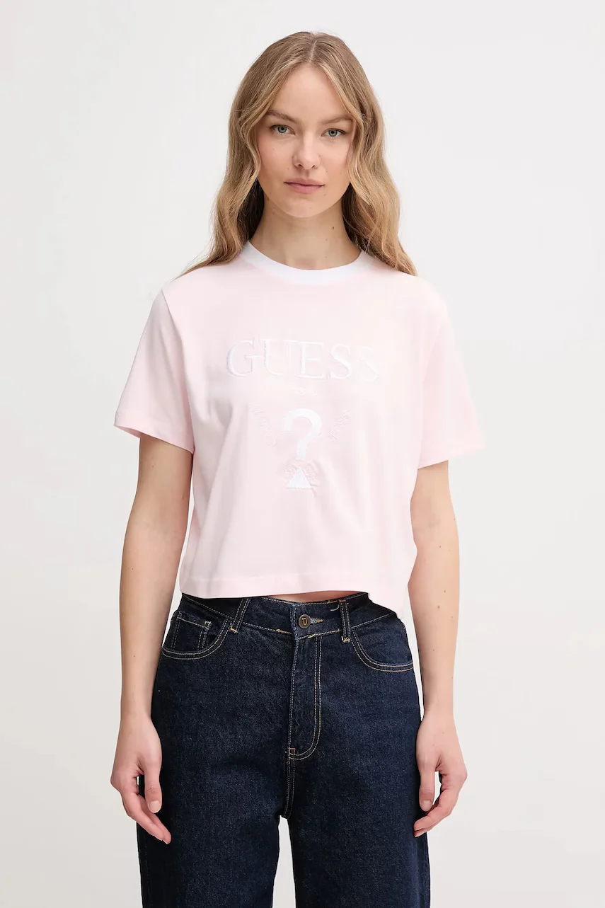 GUESS Памучна тениска FILANTA
