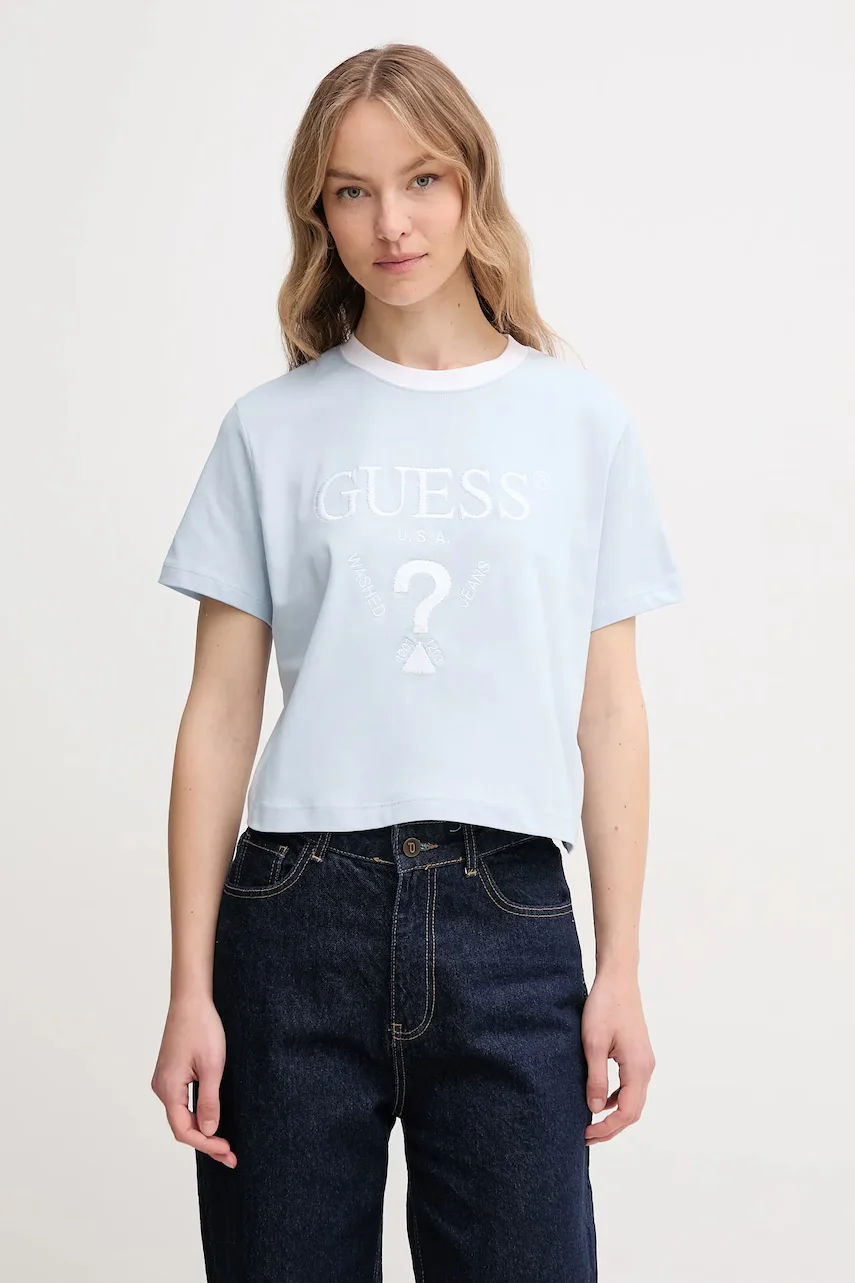 GUESS Памучна тениска FILANTA