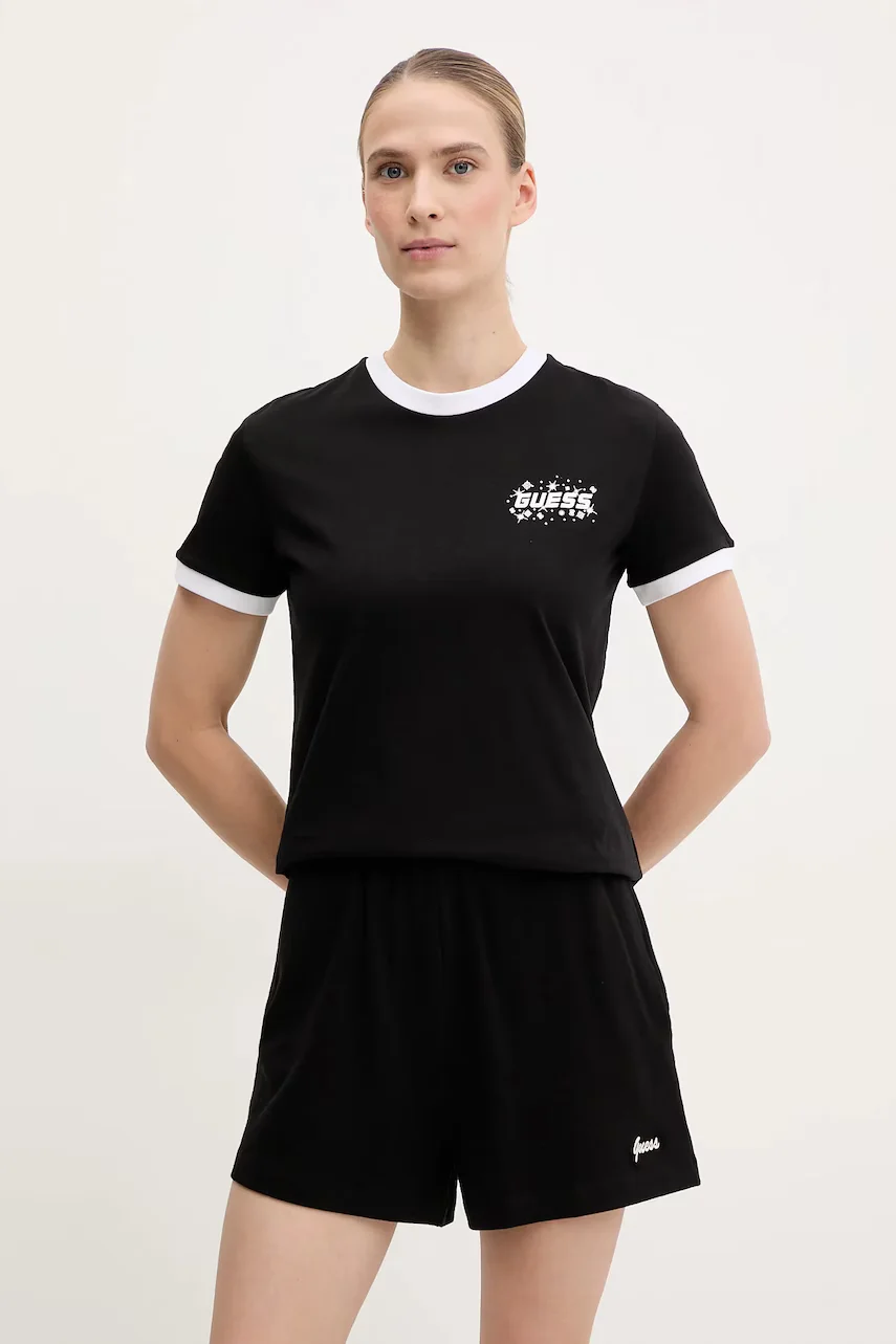 GUESS Памучна тениска FRESIA