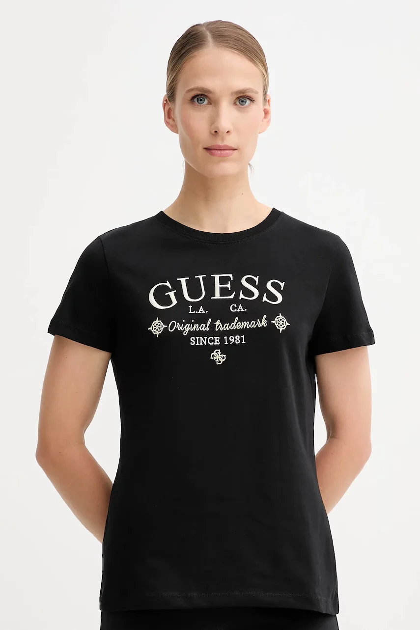 GUESS Памучна тениска GLORIA