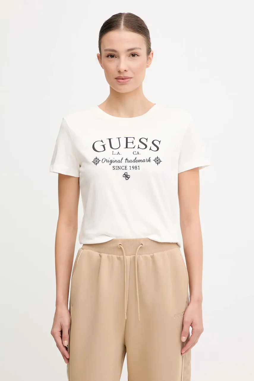 GUESS Памучна тениска GLORIA