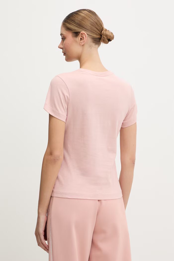 GUESS Памучна тениска KETTY дамска в розово V6RI10 I3Z14