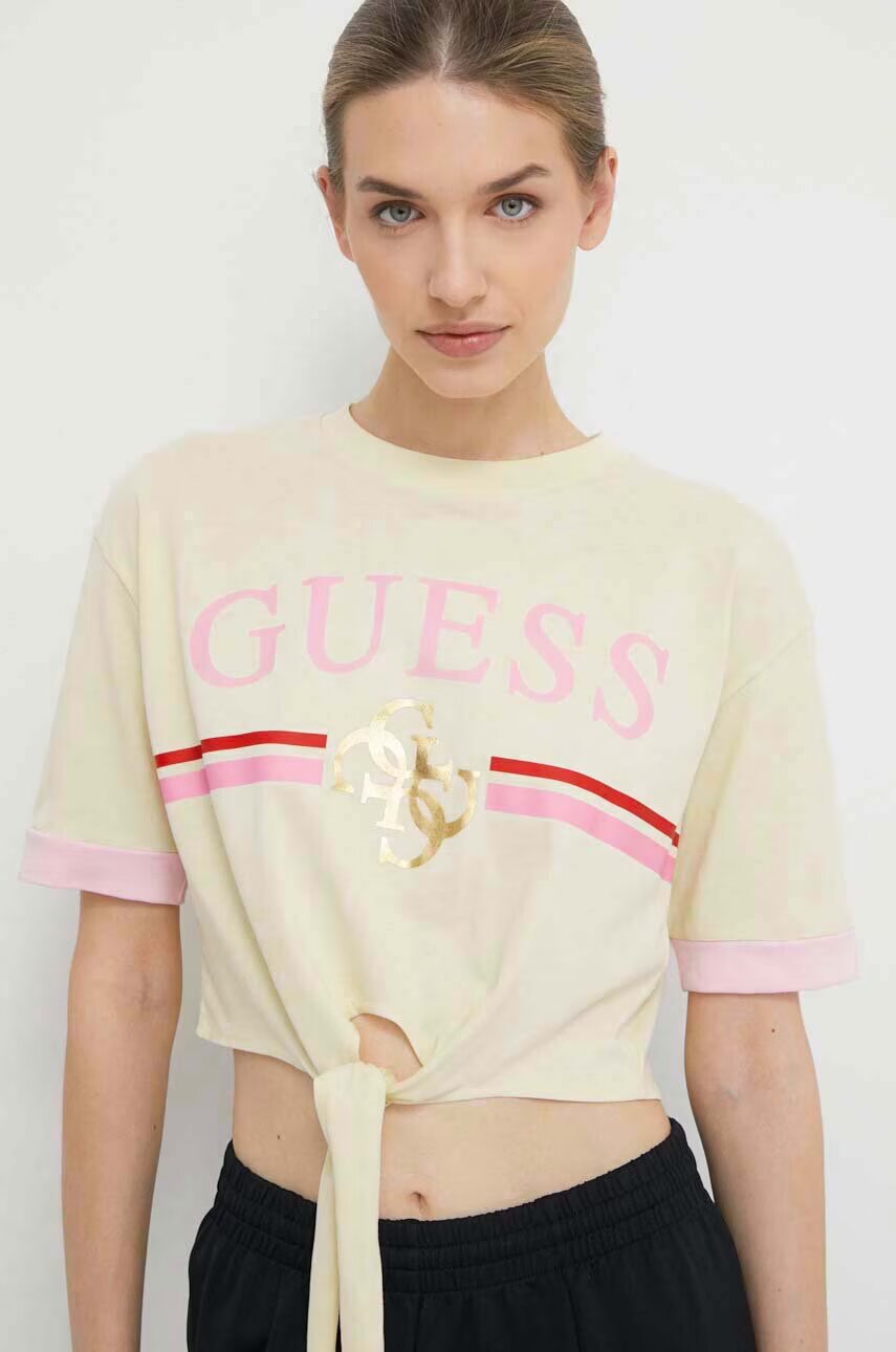 GUESS Памучна тениска MYLAH