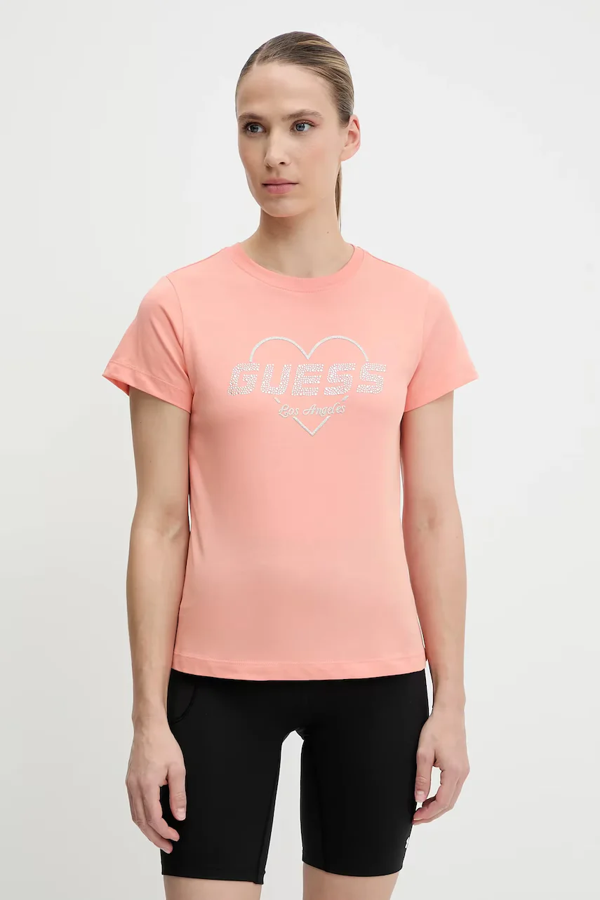 GUESS Памучна тениска NARCISO