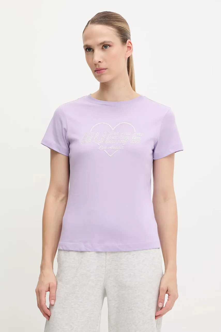 GUESS Памучна тениска NARCISO