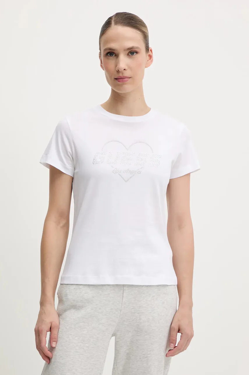 GUESS Памучна тениска NARCISO