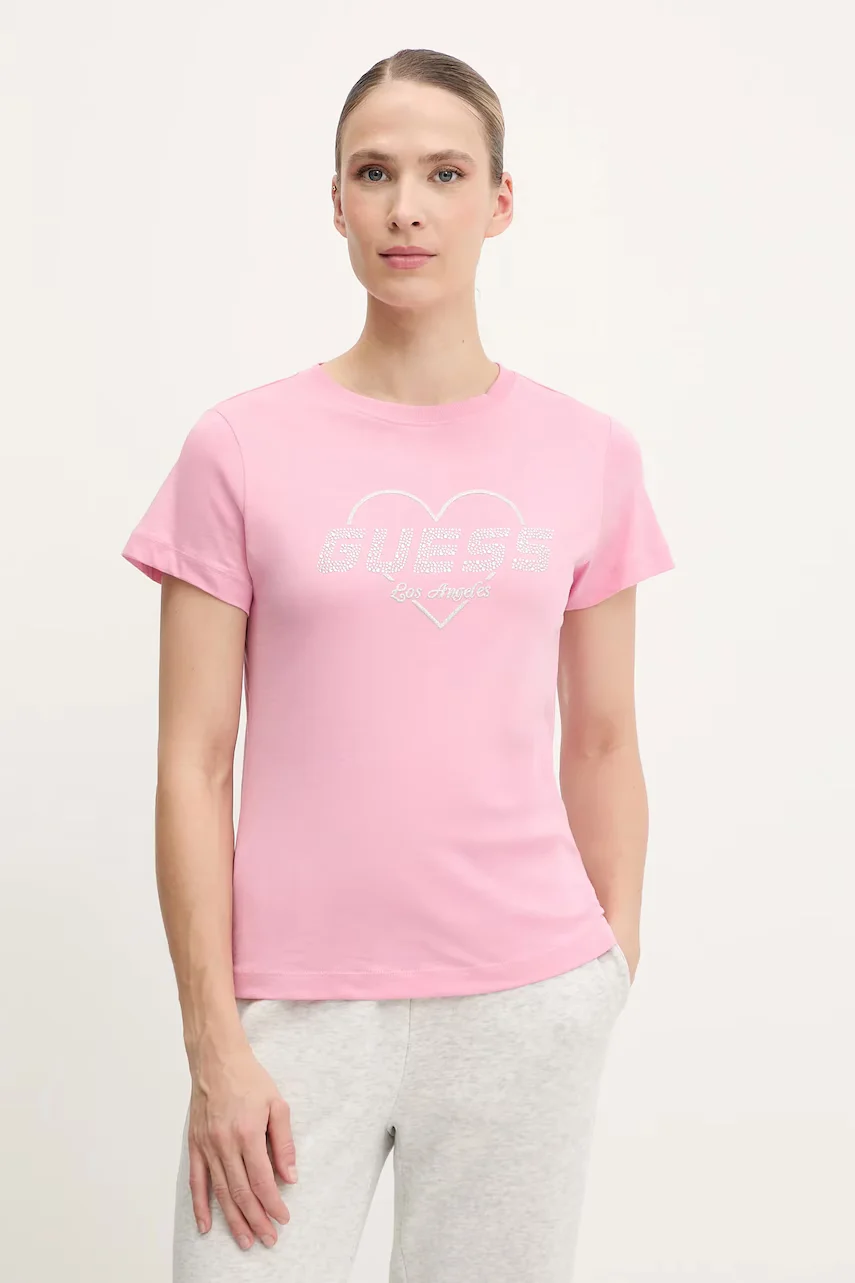 GUESS Памучна тениска NARCISO