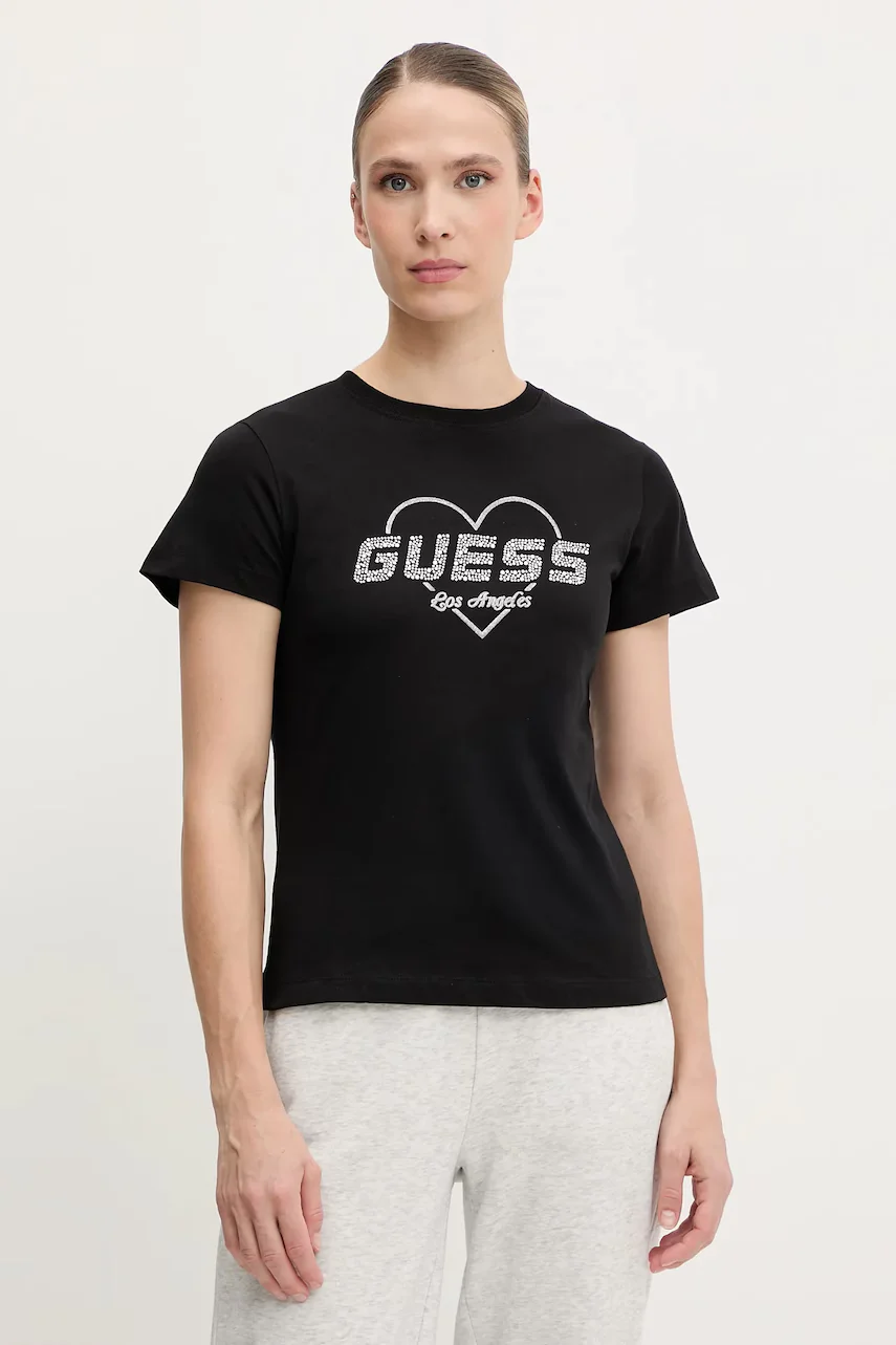 GUESS Памучна тениска NARCISO