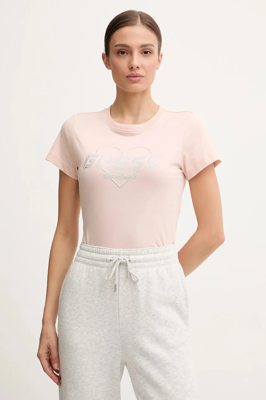 GUESS Памучна тениска NARCISO