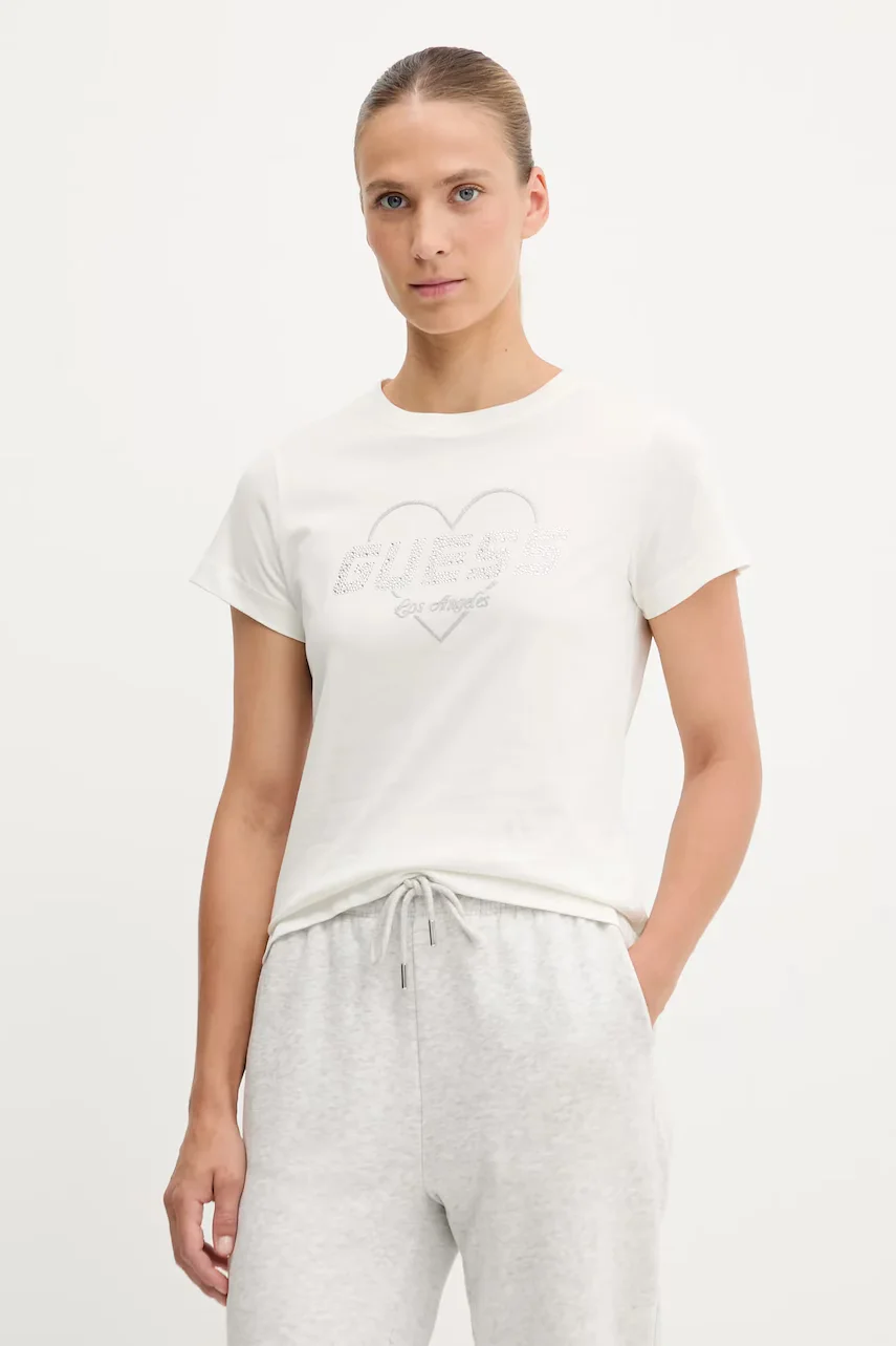 GUESS Памучна тениска NARCISO