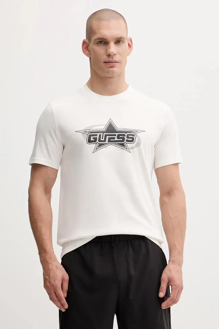 GUESS Памучна тениска NELLO