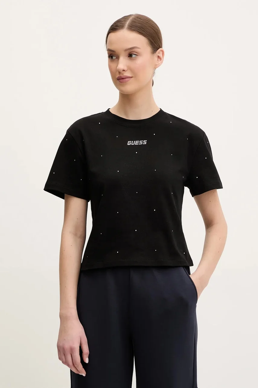 GUESS Памучна тениска PRIMULA